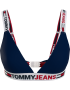 Tommy Jeans Unlined Triangle Γυναικείο Σουτιέν UW0UW03500-DW5 DESERT SKY